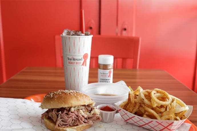 Prodigious Roast Beef Sandwiches Under the Discolandia Sign